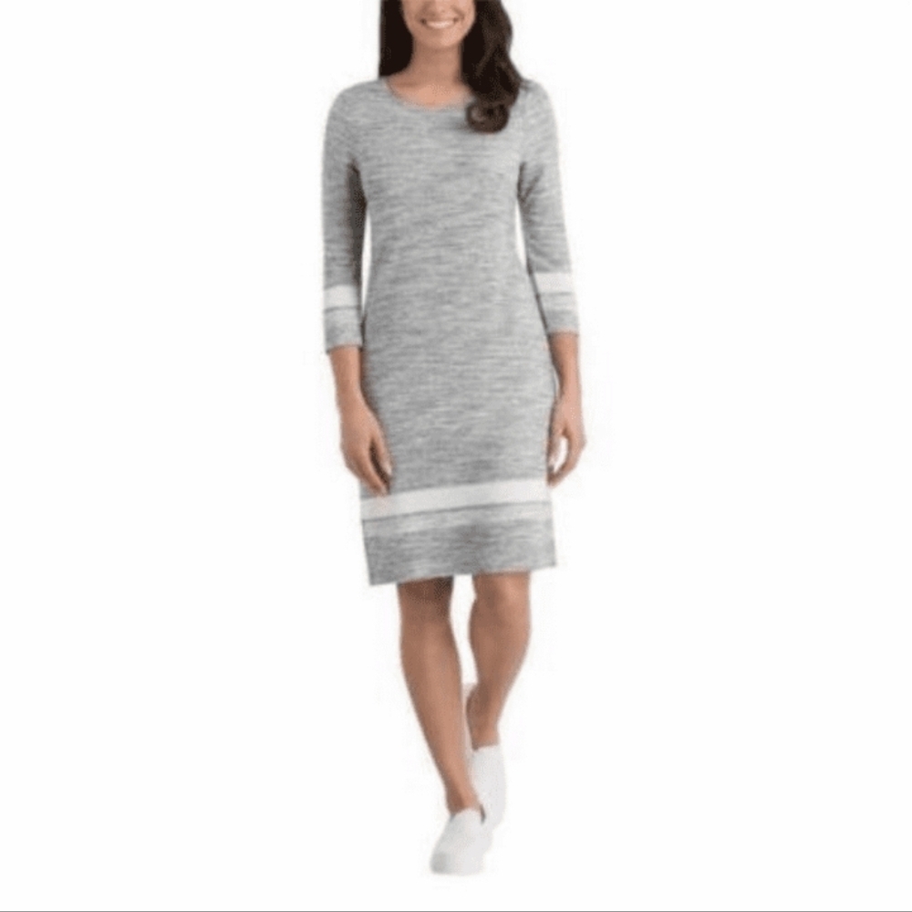 NEW Hilary Radley Women Medium Modal Stretch 3/4‎ Sleeve Knee Length Dress